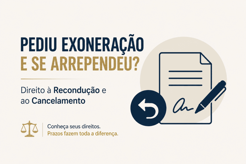 Servidor Exonerado a Pedido Pode se Arrepender? Direito à Recondução e ao Cancelamento