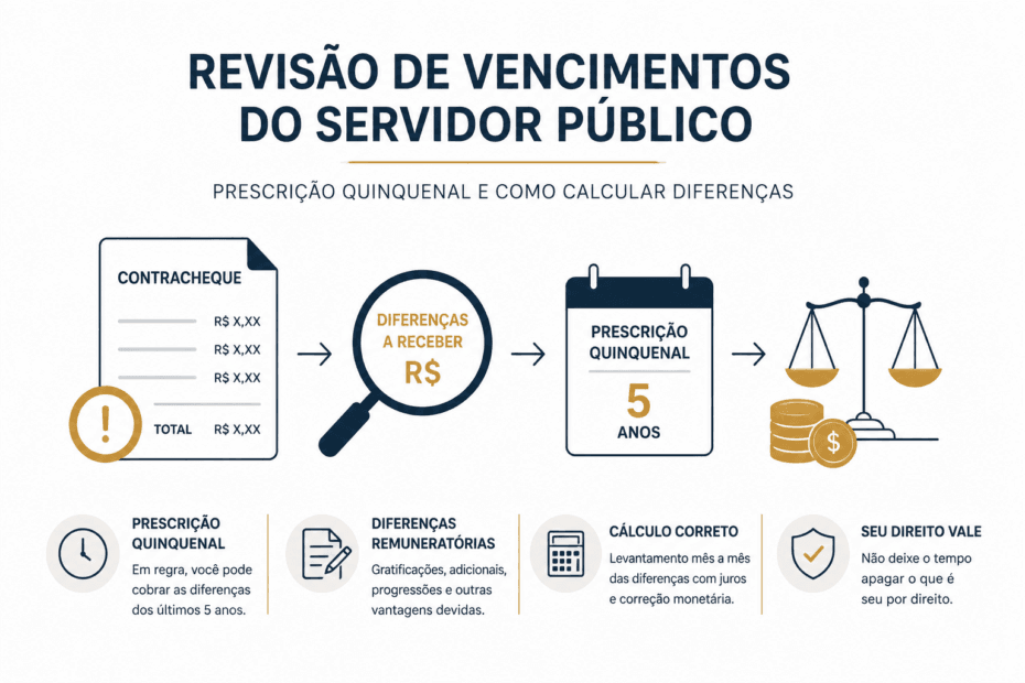 Revisão de Vencimentos: Prescrição Quinquenal do Servidor